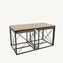 Hanah Home Defne - Atlantic Pine Juego de Mesa de Centro